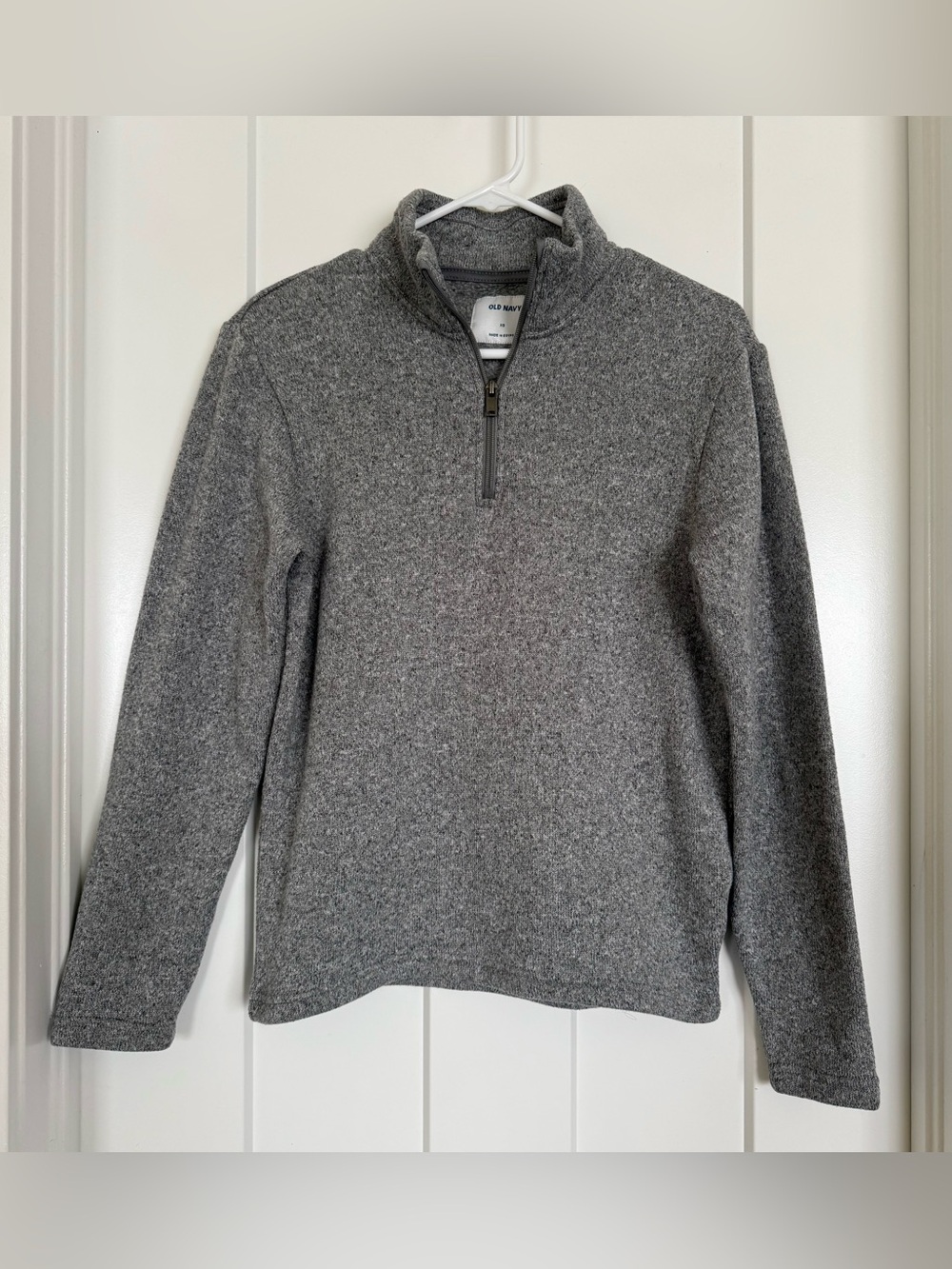 Old Navy Heather Gray Quarter Zip Fleece Pullover XS
